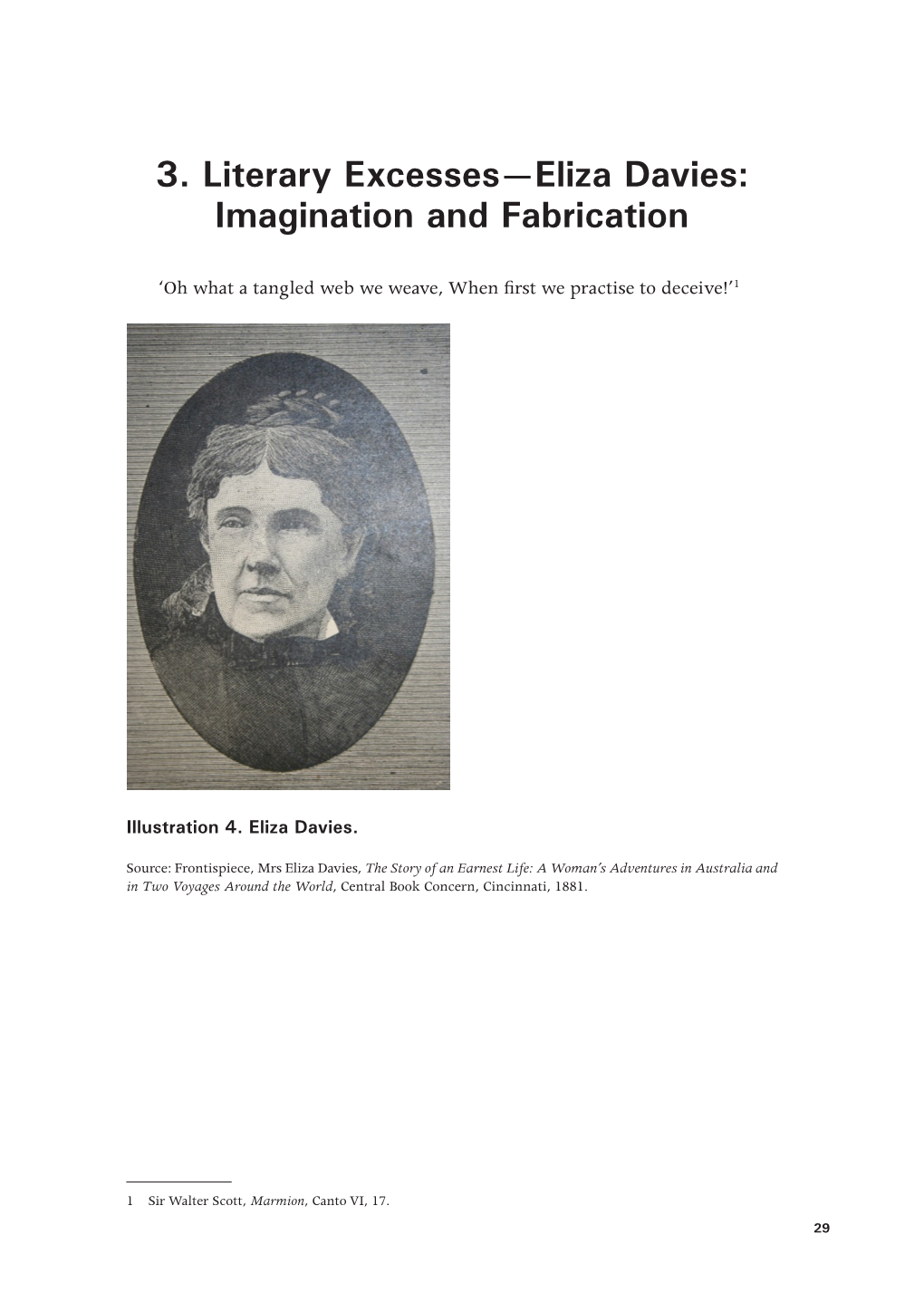 3. Literary Excesses—Eliza Davies: Imagination and Fabrication