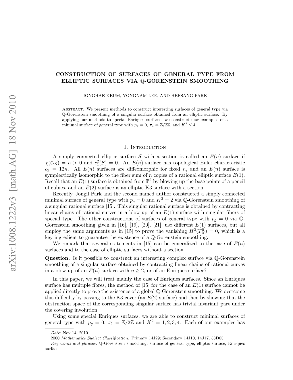 Construction of Surfaces of General Type from Elliptic Surfaces Via Q-Gorenstein Smoothing