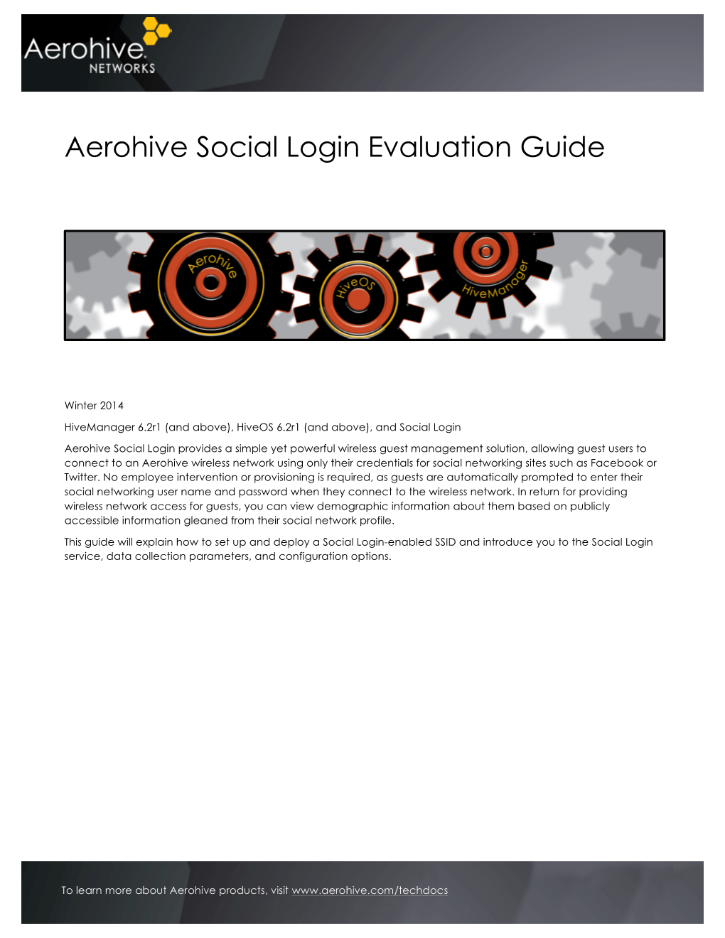 Aerohive Social Login Evaluation Guide