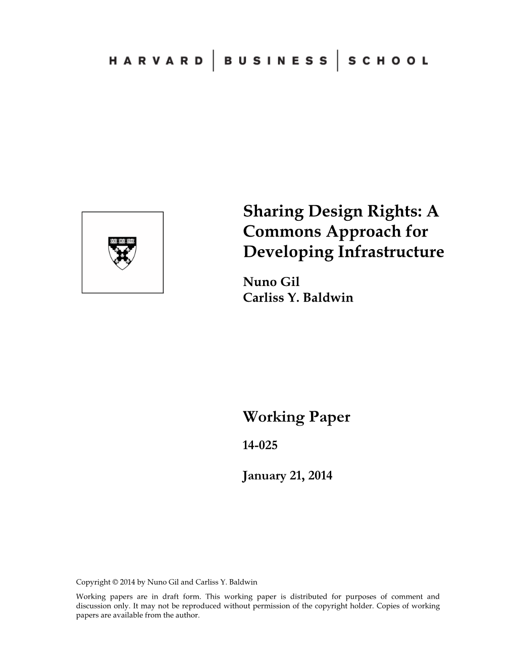 Sharing Design Rights: a Commons Approach for Developing Infrastructure