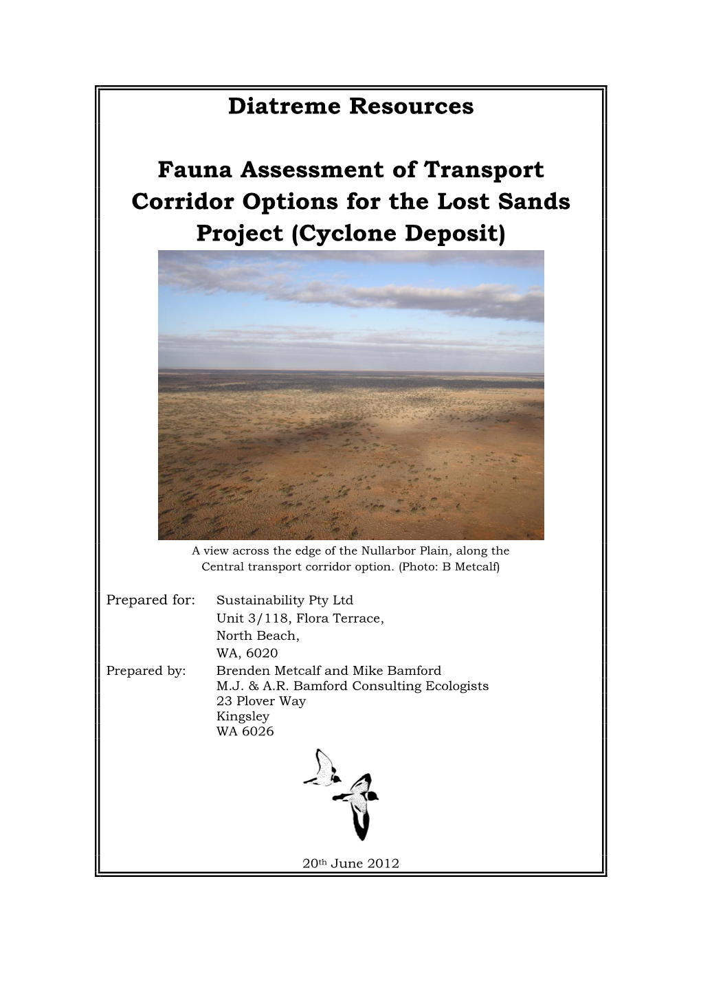 Diatreme Resources Fauna Assessment of Transport Corridor