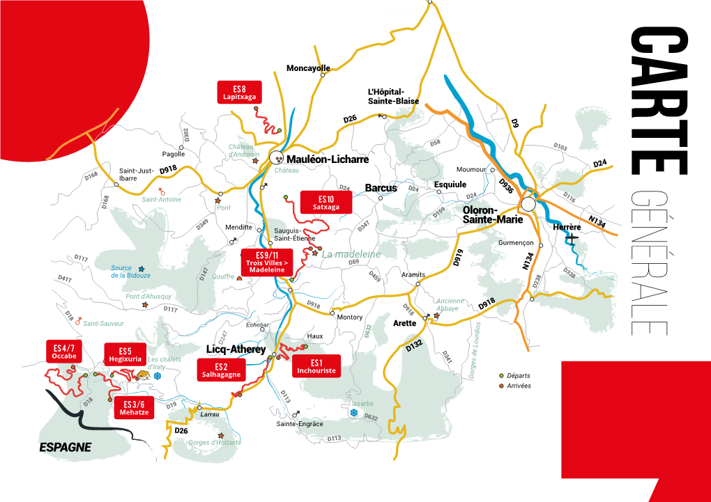 Générale Barcus D116 Saint-Antoine ES 10 D24 D168 Pont Satxaga Oloron- D159 Sainte-Marie N134 Menditte D349 Sauguis- D347 Herrère Saint-Étienne Gurmençon