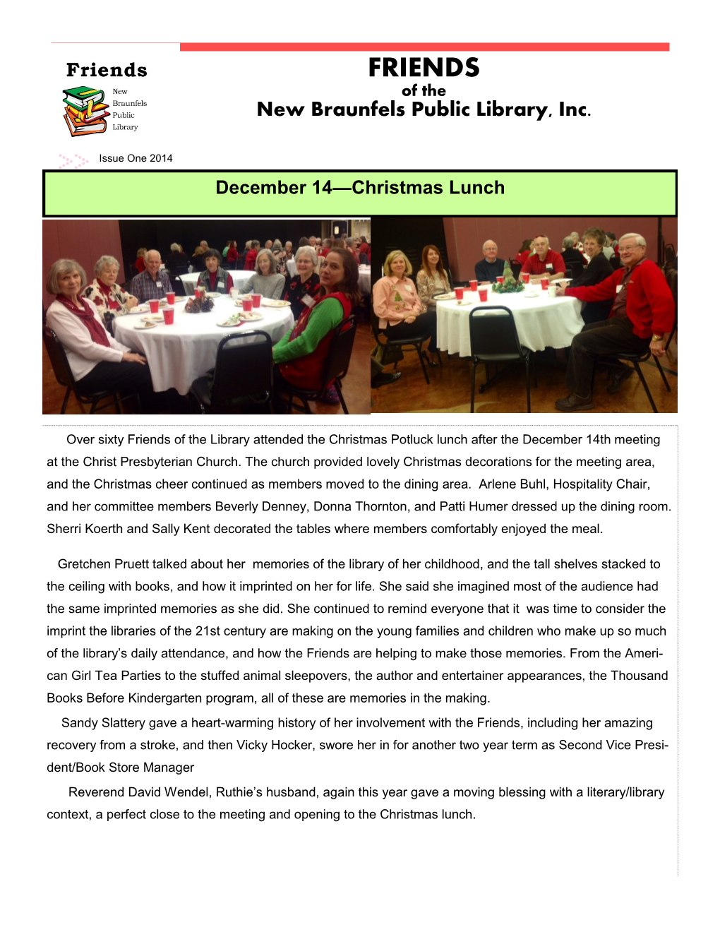 FRIENDS of the New Braunfels Public Library, Inc