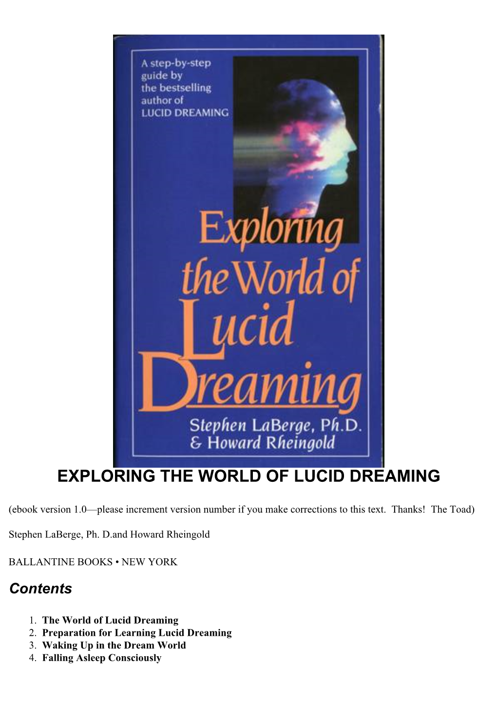 Exploring the World of Lucid Dreaming