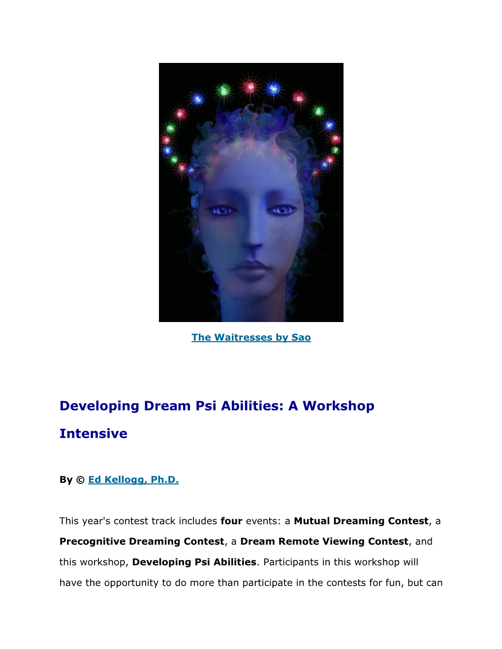 Developing Dream Psi Abilities: a Workshop