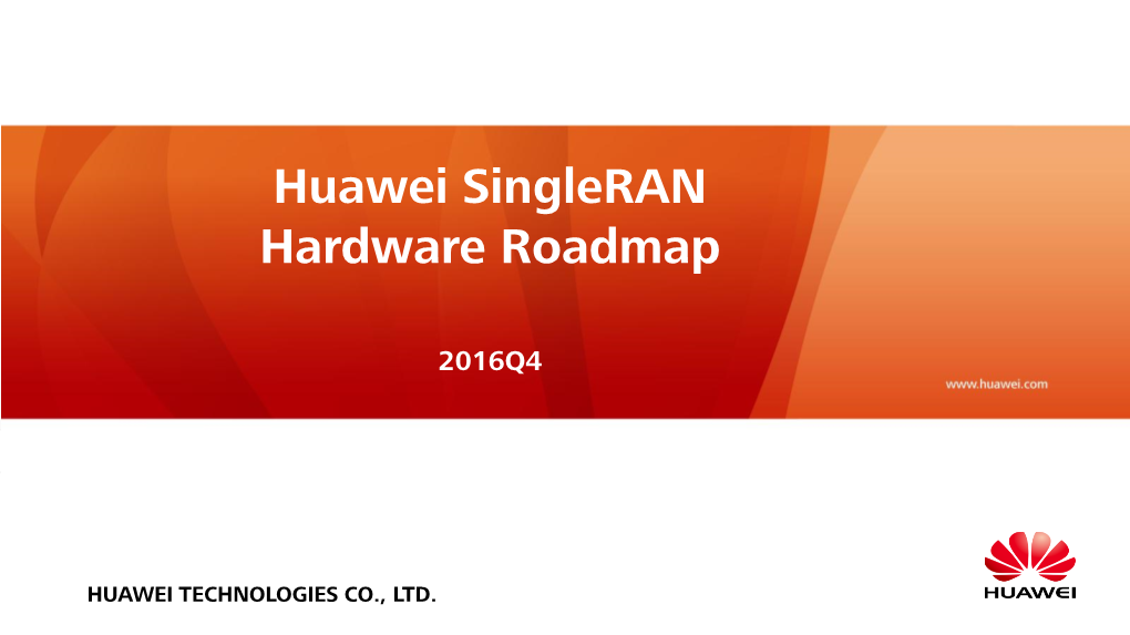 LTE TDD Eran RRU Roadmap Planned Planning