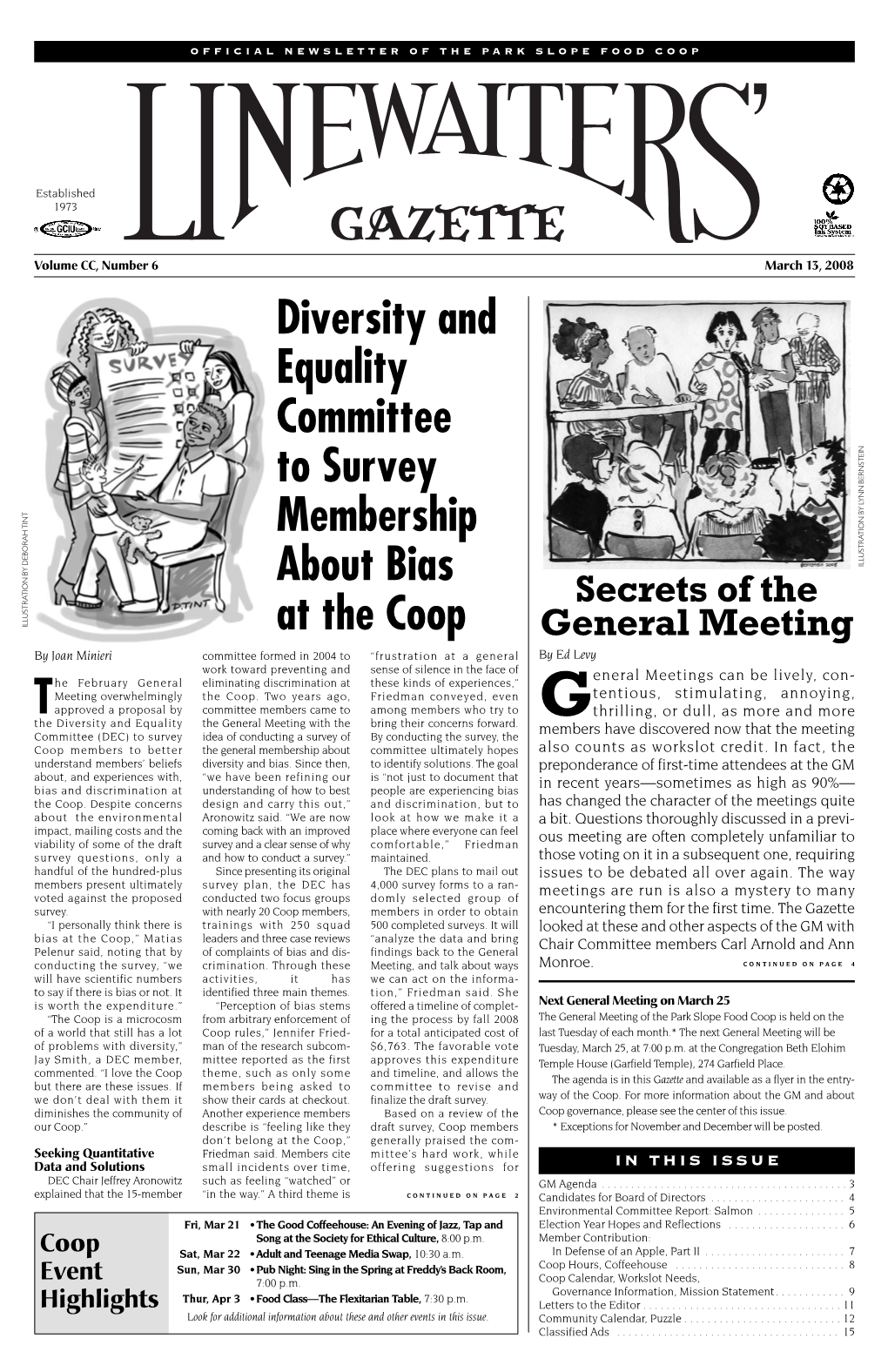 Diversity and Equality Committee to Survey Membership About Bias At