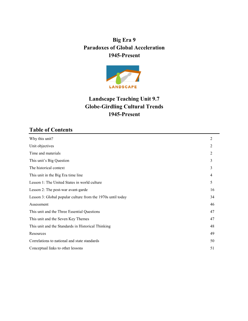 Complete Teaching Unit in PDF Format