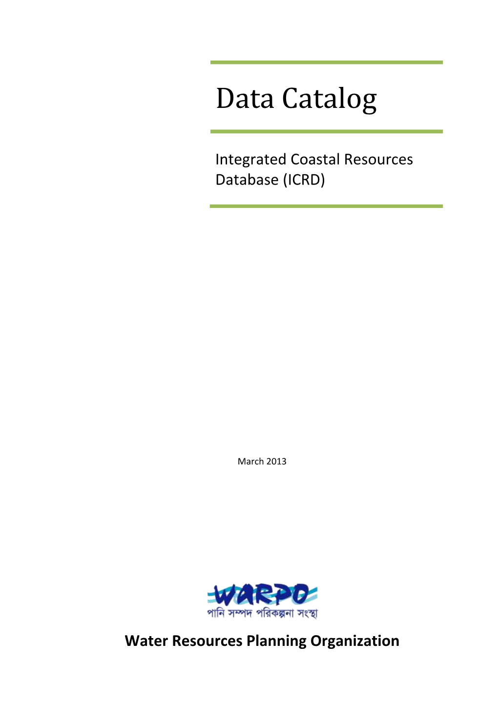 ICRD Data Catalogue