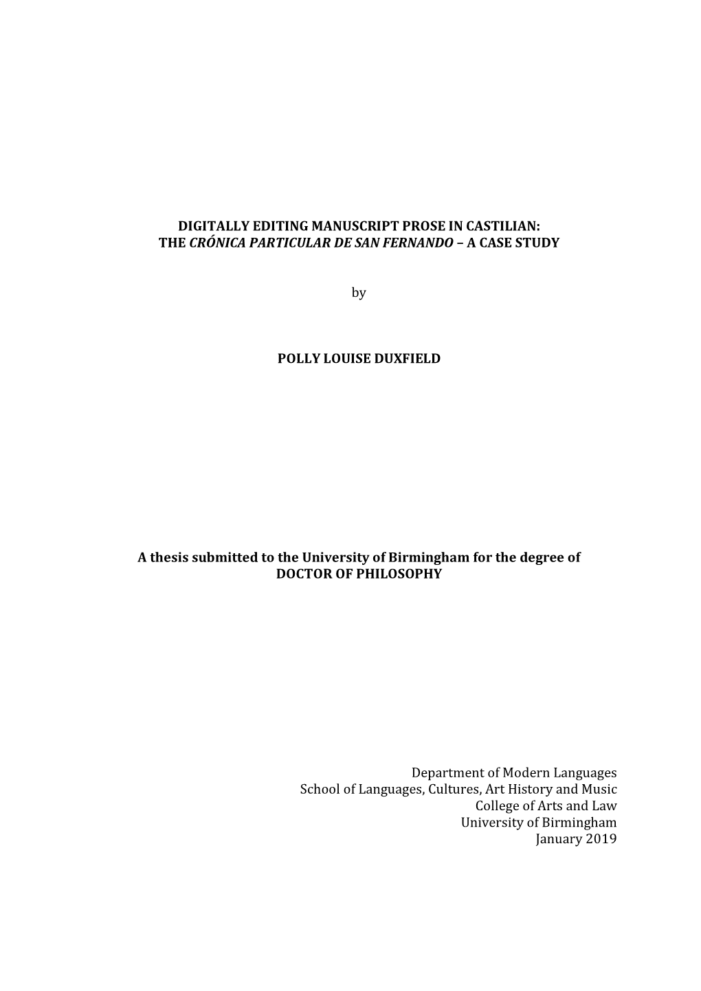 The Crónica Particular De San Fernando – a Case Study
