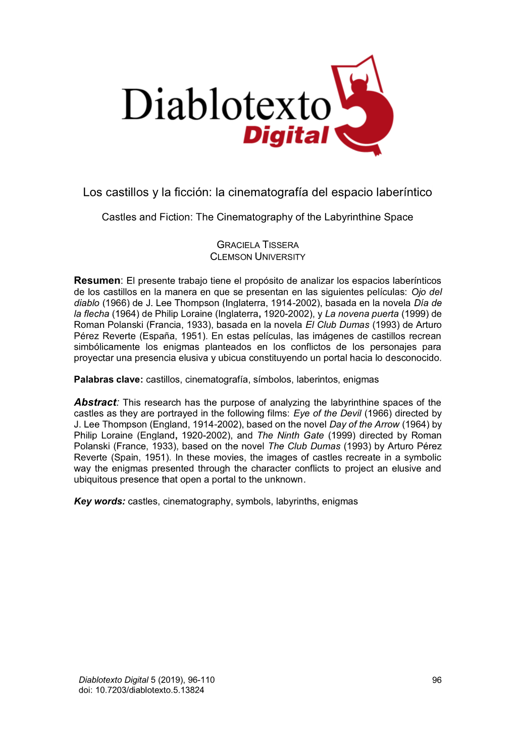 Diablotexto Digital 5 (2019), 96-110 96 Doi: 10.7203/Diablotexto.5.13824