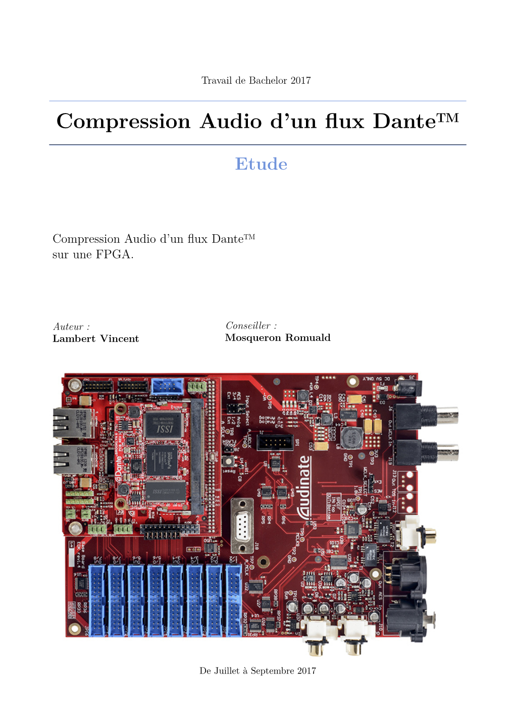 Compression Audio D'un Flux Dante™