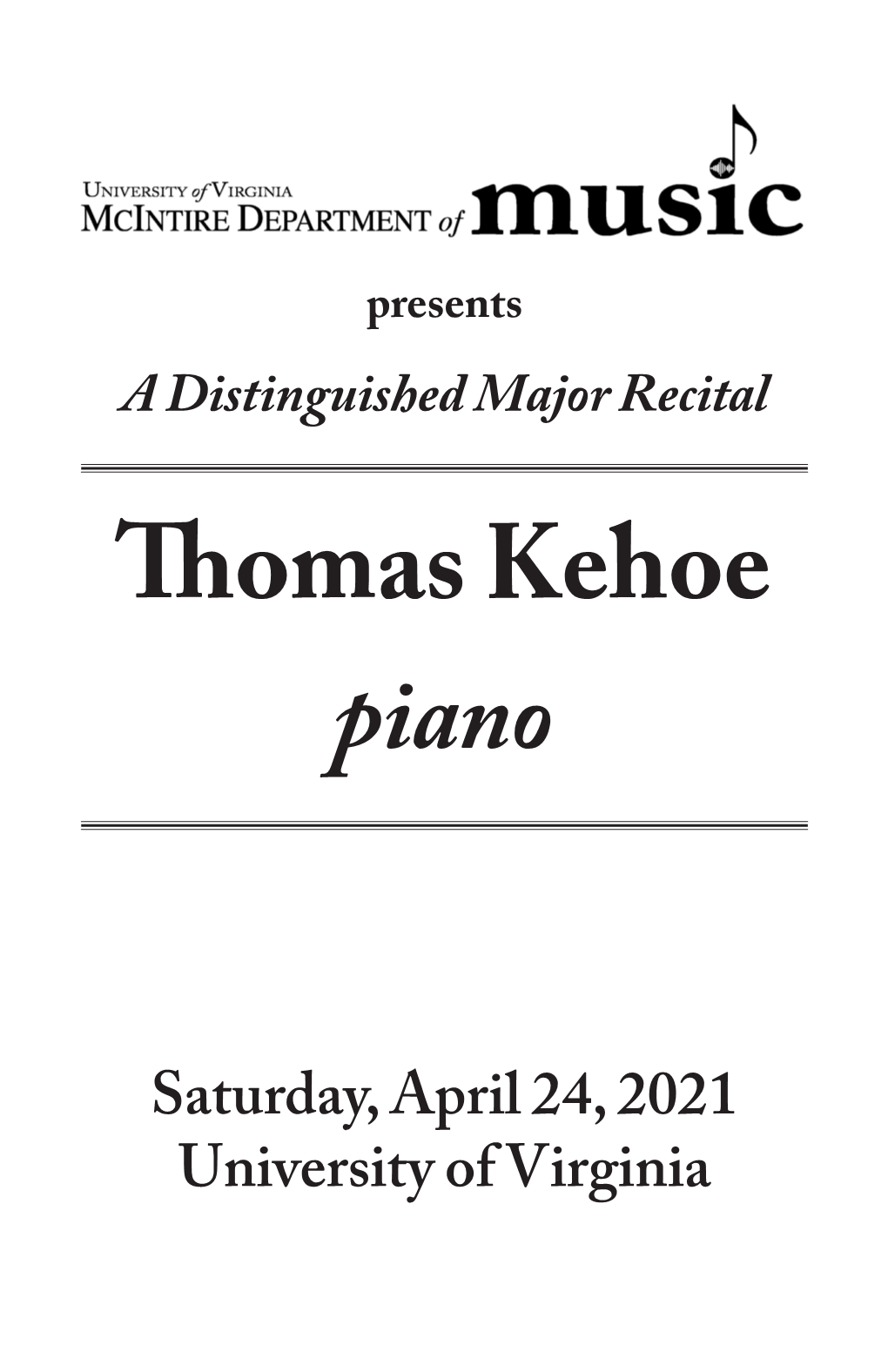 Thomas Kehoe Piano