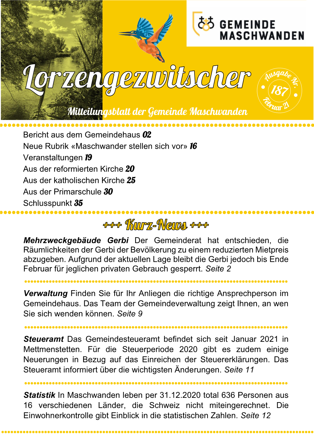 Mitteilungsblatt Der Gemeinde Maschwanden ⚫⚫⚫⚫⚫⚫⚫⚫⚫⚫⚫⚫⚫⚫⚫⚫⚫⚫⚫⚫⚫⚫⚫⚫⚫⚫⚫⚫⚫⚫⚫⚫⚫⚫⚫⚫⚫⚫⚫⚫⚫⚫⚫⚫⚫⚫⚫⚫⚫⚫⚫⚫⚫⚫⚫⚫⚫⚫⚫⚫⚫⚫⚫⚫⚫⚫⚫⚫⚫⚫⚫⚫⚫⚫⚫ ⚫ Bericht Aus Dem Gemeindehaus 02