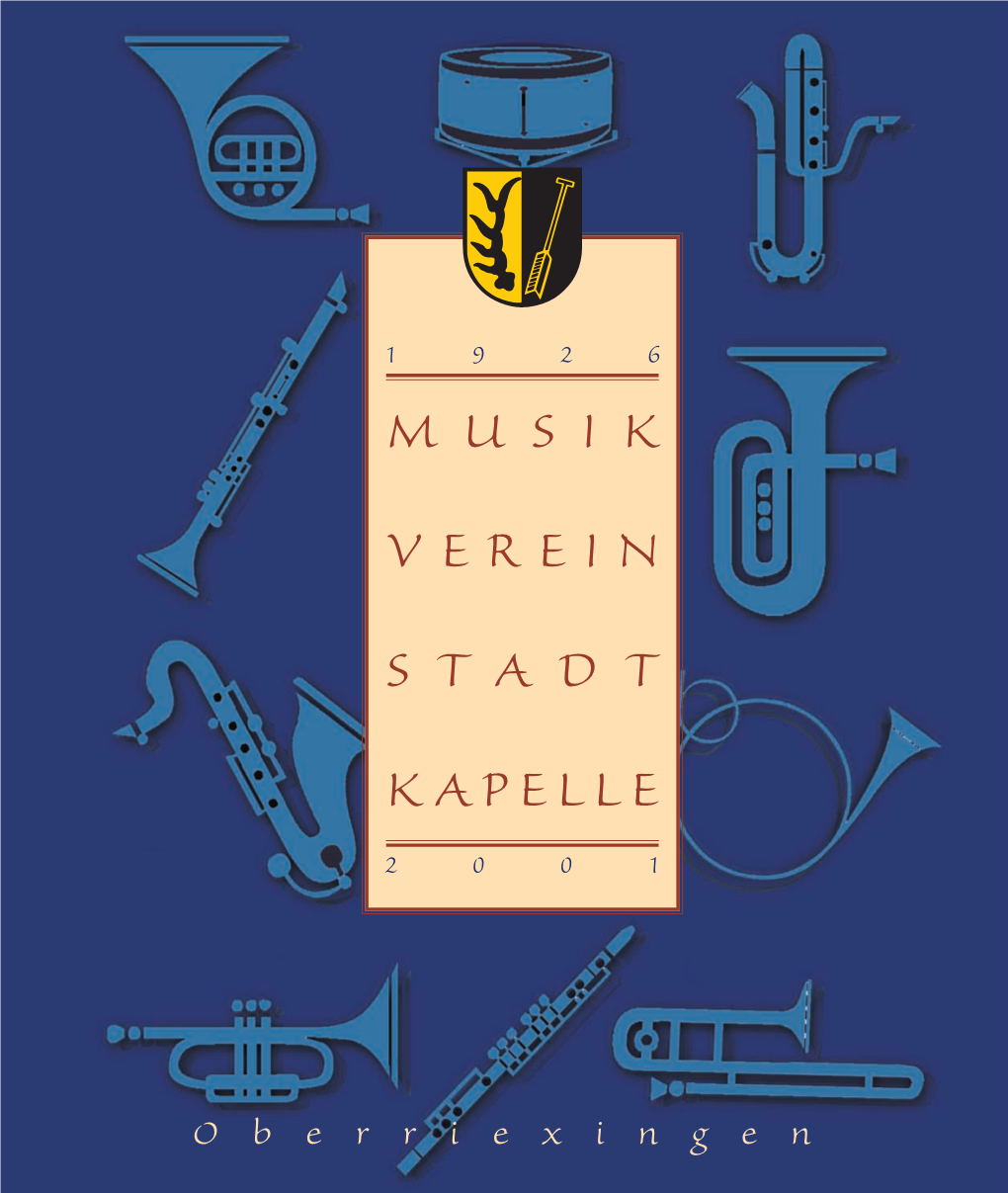 Festschrift Zum 75. Jubiläum Des Musikvereins Stadtkapelle