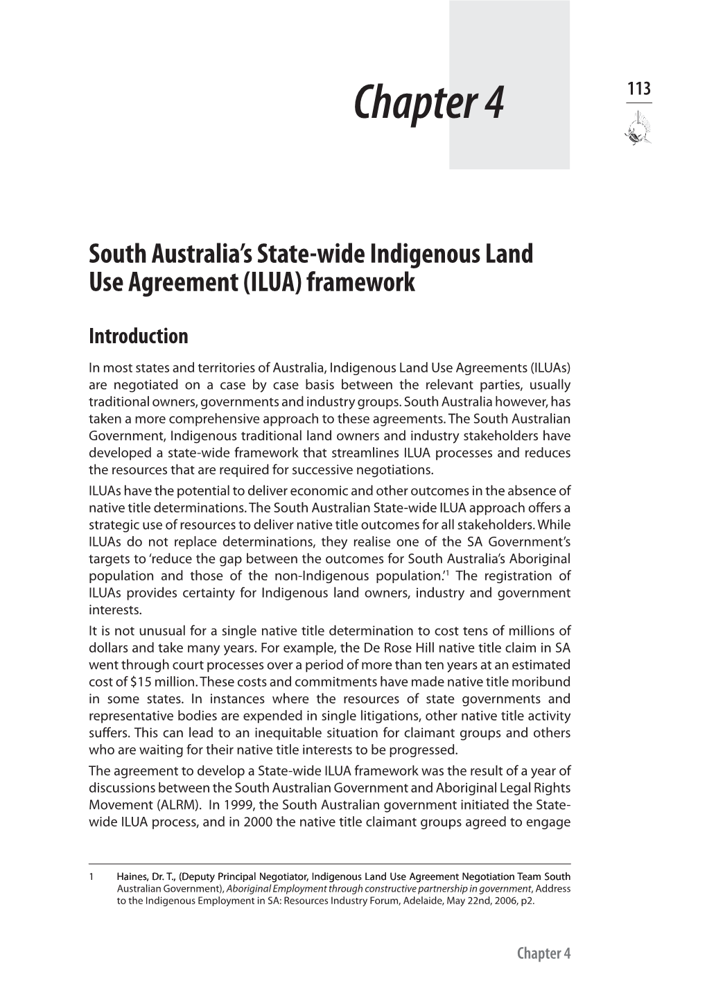 Indigenous Land Use Agreements