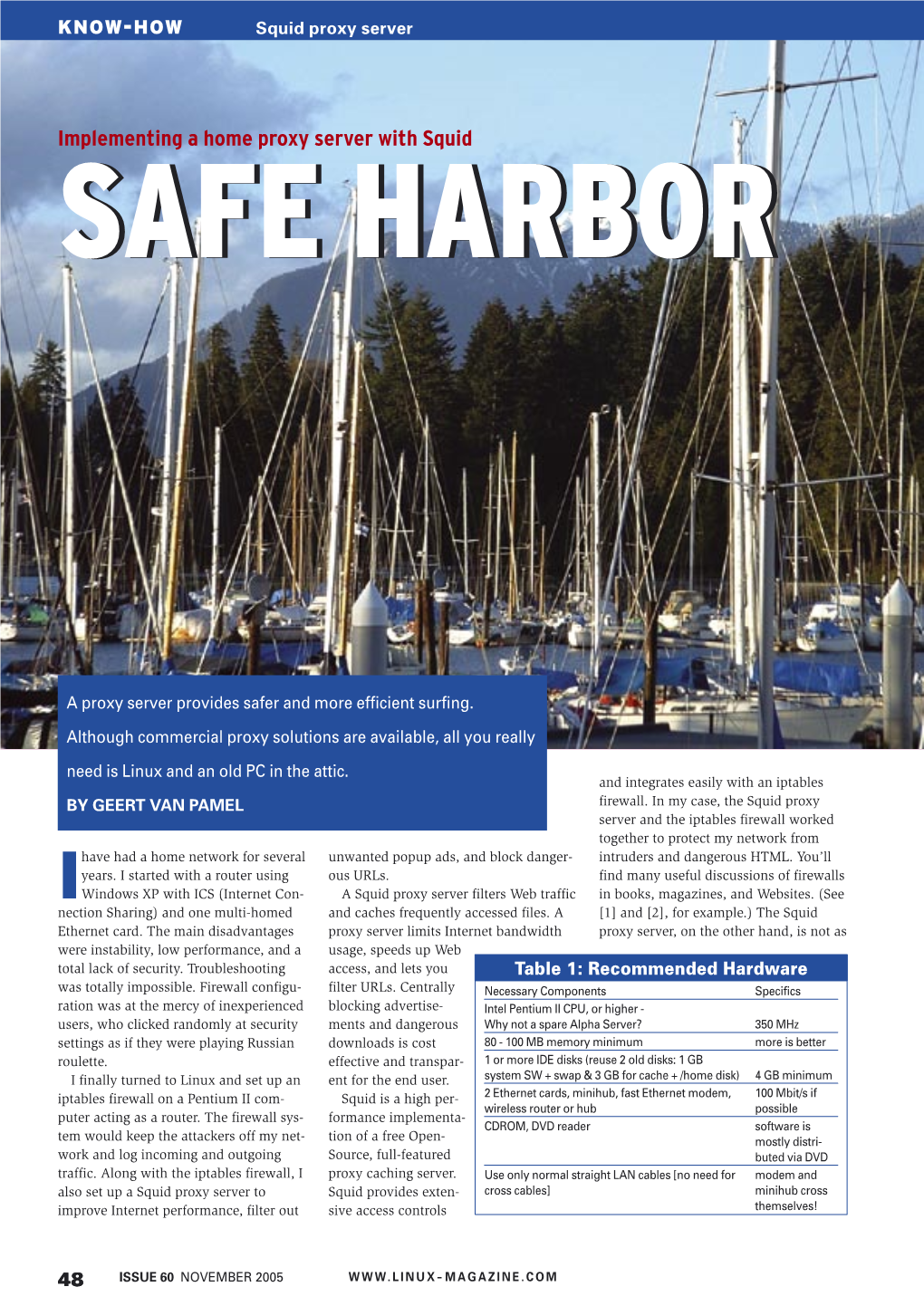 Implementing a Home Proxy Server with Squid SAFESAFE HARBORHARBOR