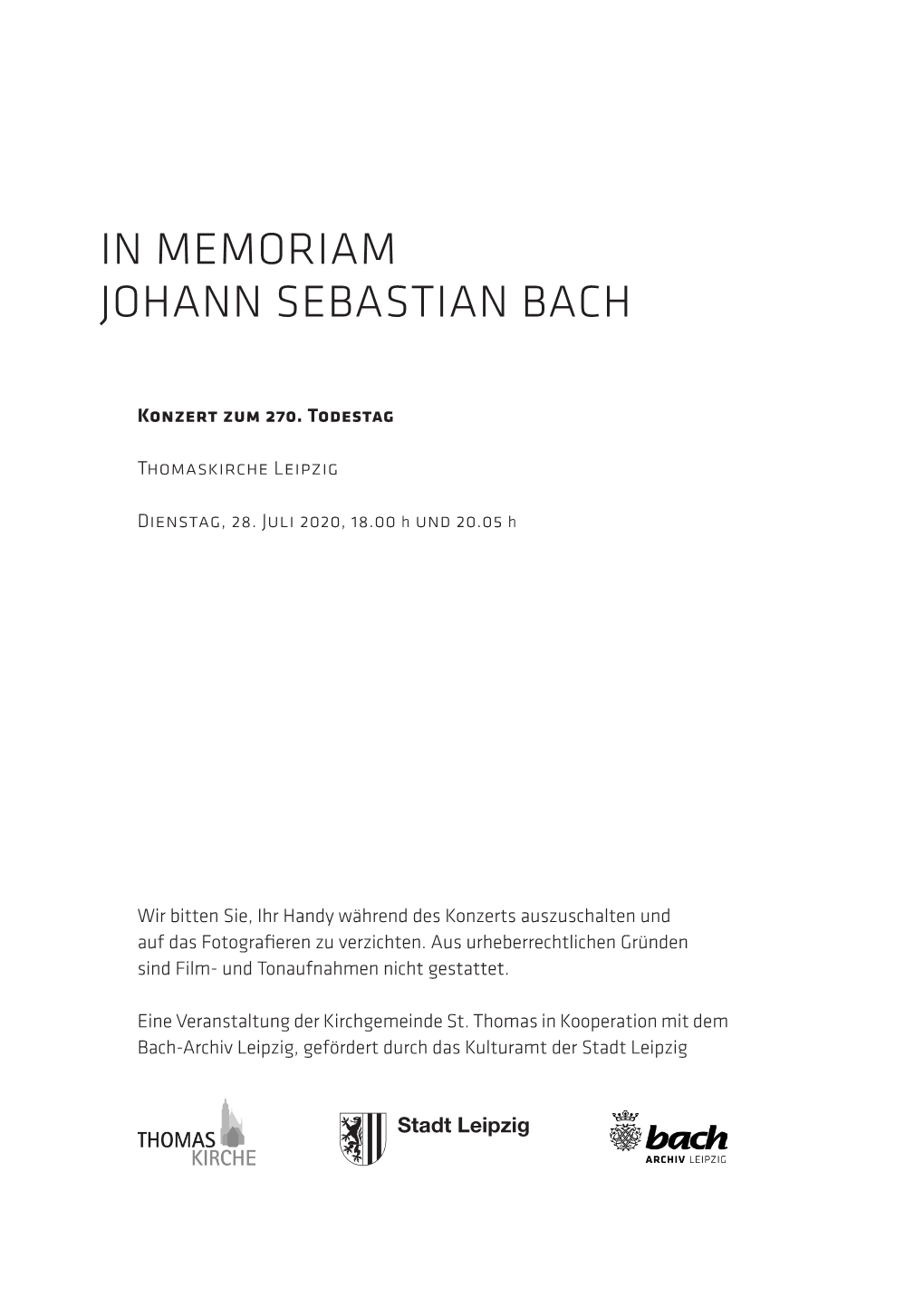 In Memoriam Johann Sebastian Bach