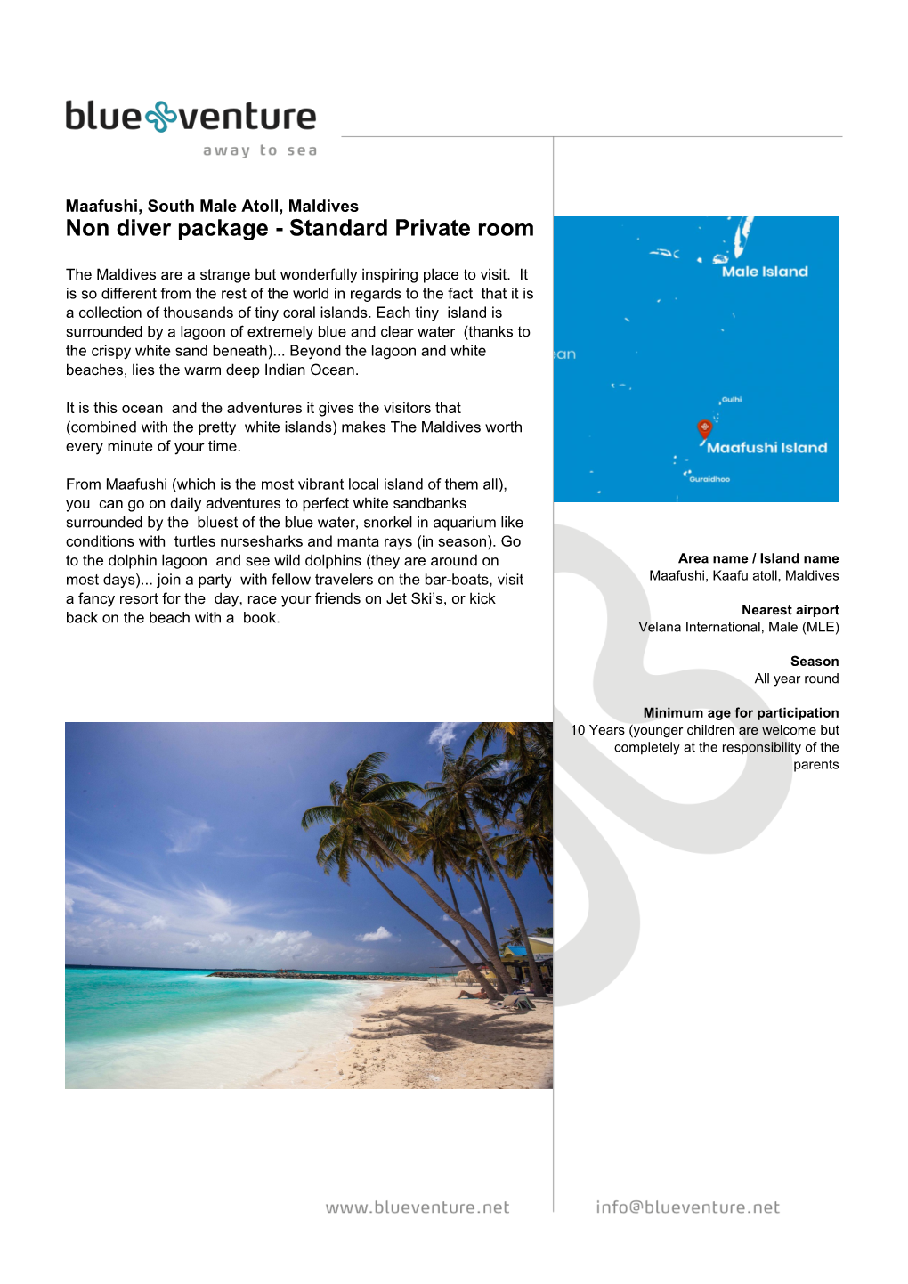 Blue Venture Diving Brochure