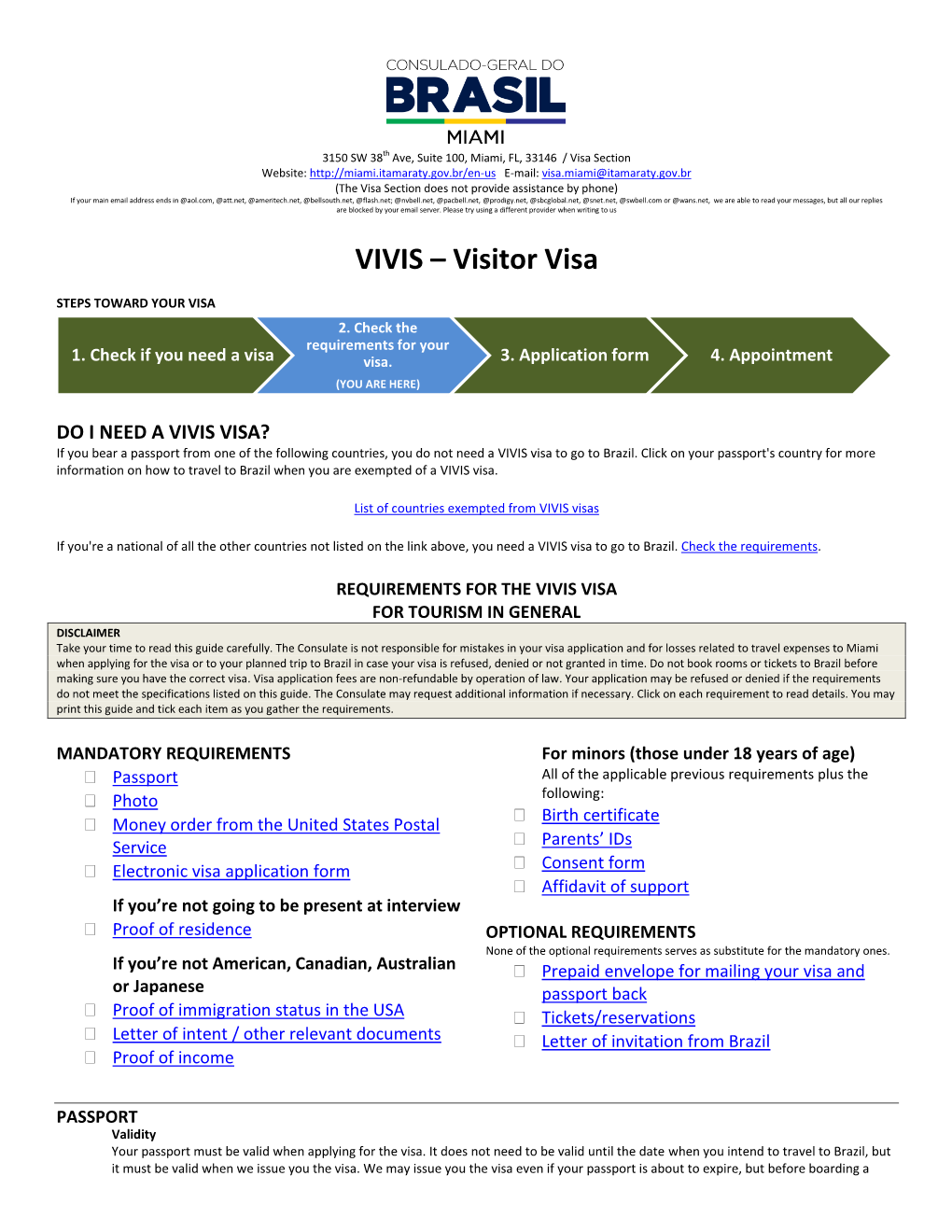 VIVIS – Visitor Visa