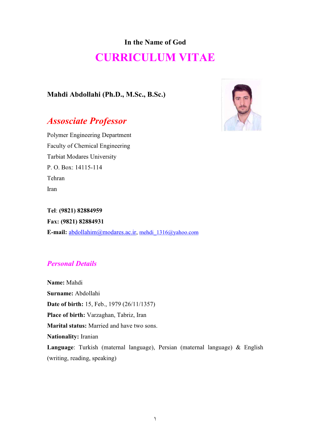 Curriculum Vitae