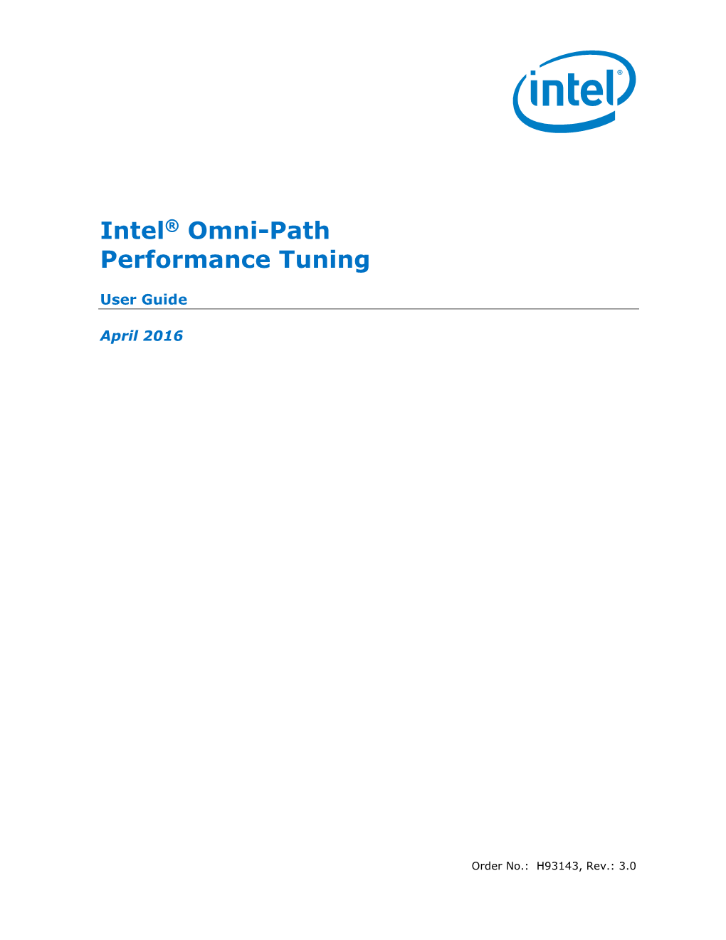 Intel® Omni-Path Performance Tuning