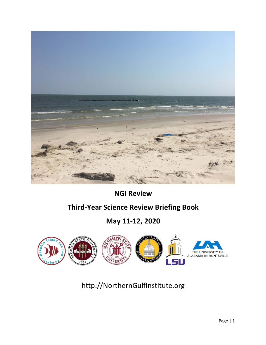 NGI Review Third-Year Science Review Briefing Book May 11-12, 2020