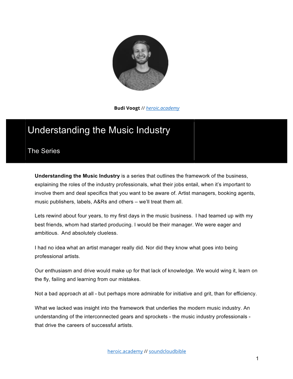 Understanding the Music Industry