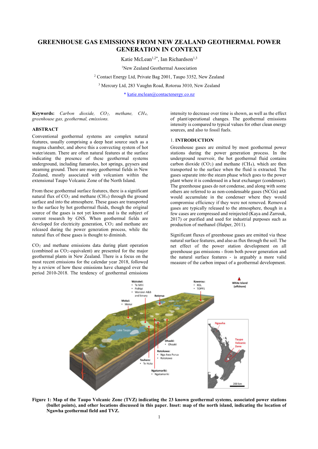 Greenhouse Gas Emissions from New Zealand Geothermal Power