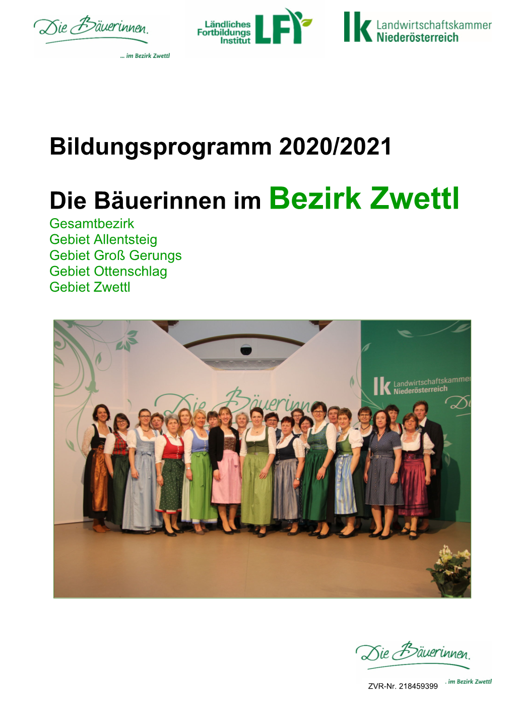 Bildungsprogramm 2020/2021 Die Bäuerinnen Im Bezirk Zwettl