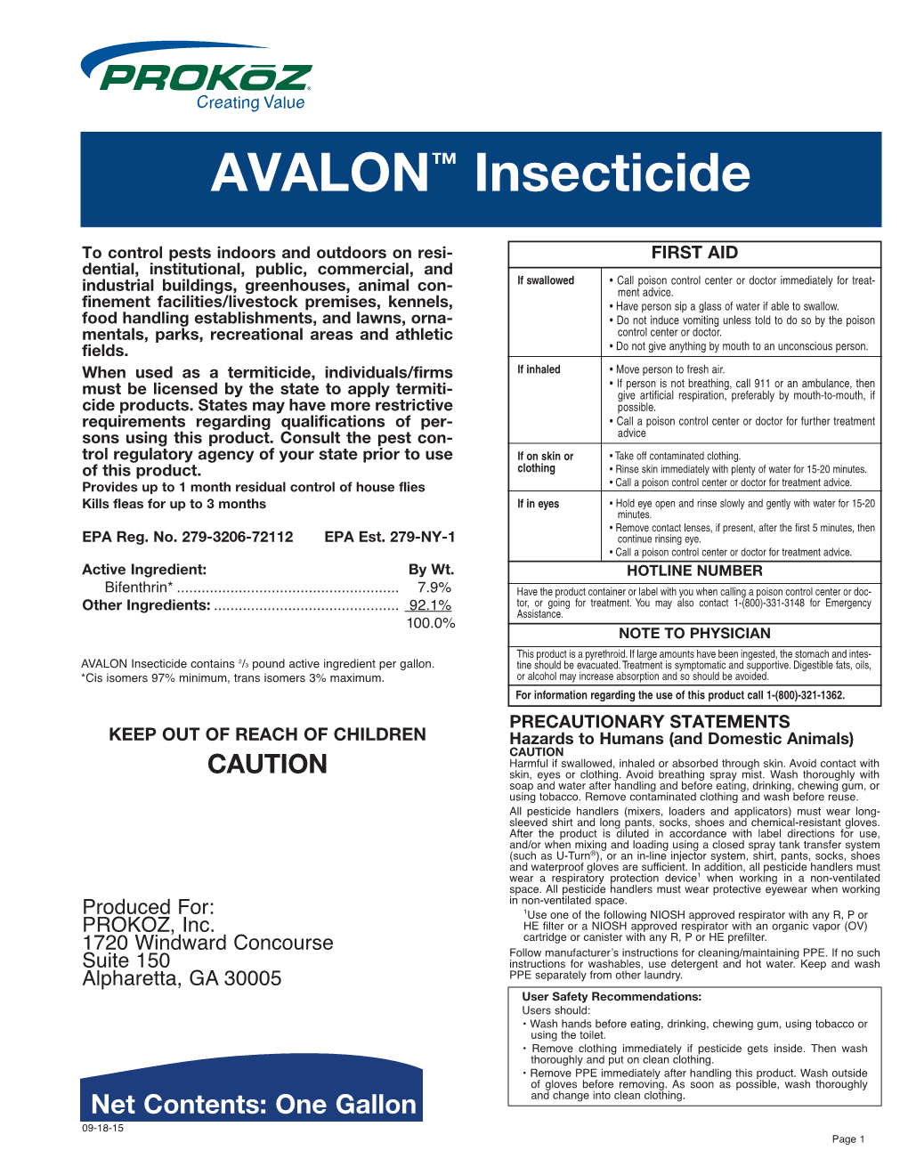 AVALON™ Insecticide