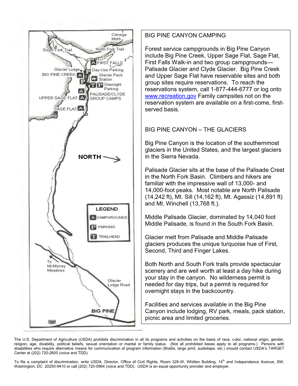 BIG PINE CANYON CAMPING Forest Service Campgrounds in Big Pine