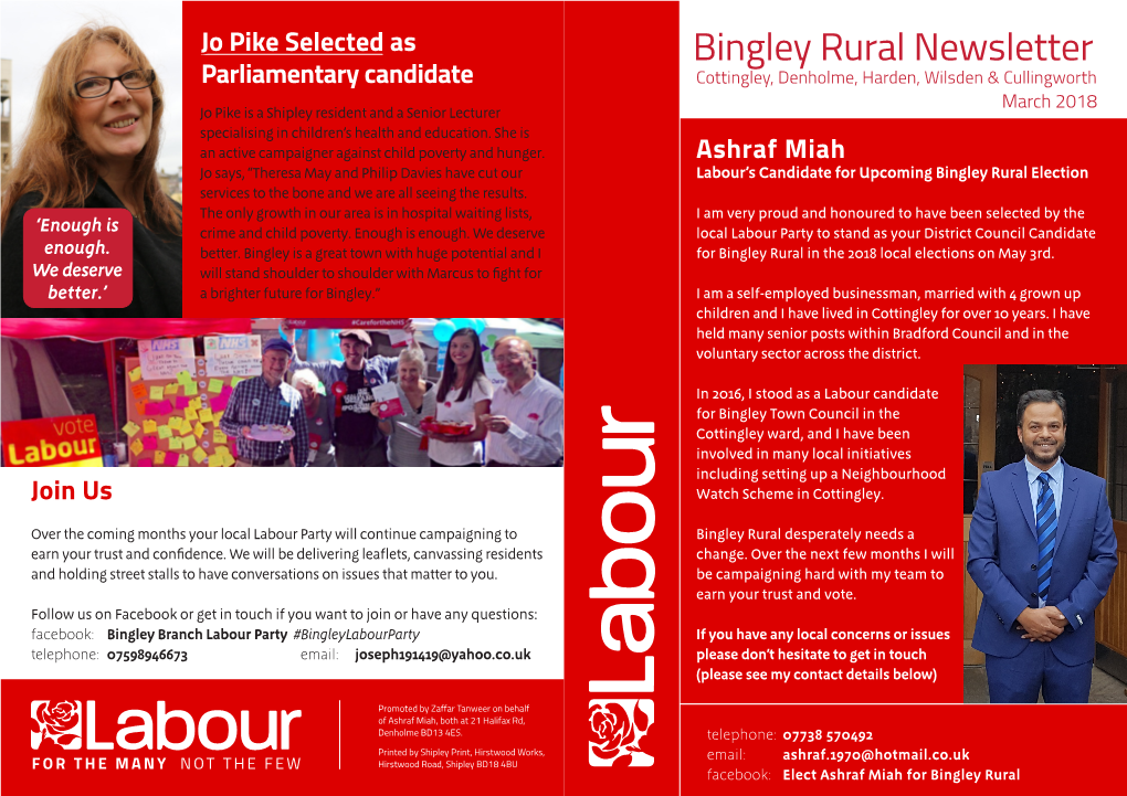 Bingley Rural Newsletter