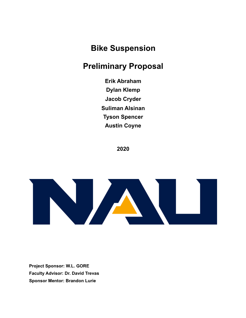Bike Suspension Preliminary Proposal