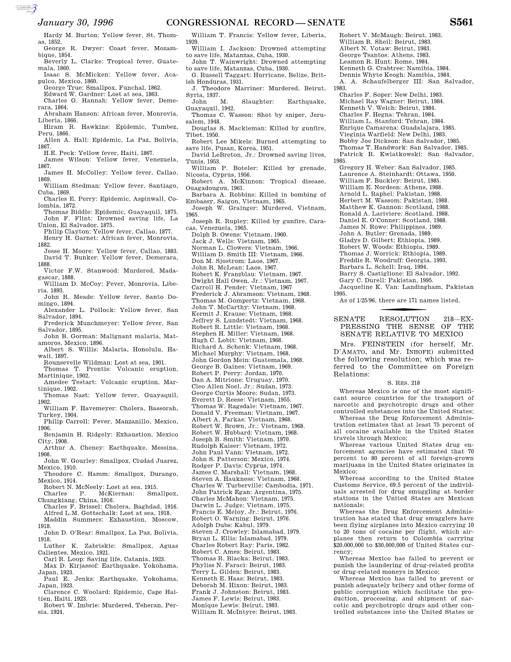 Congressional Record—Senate S561