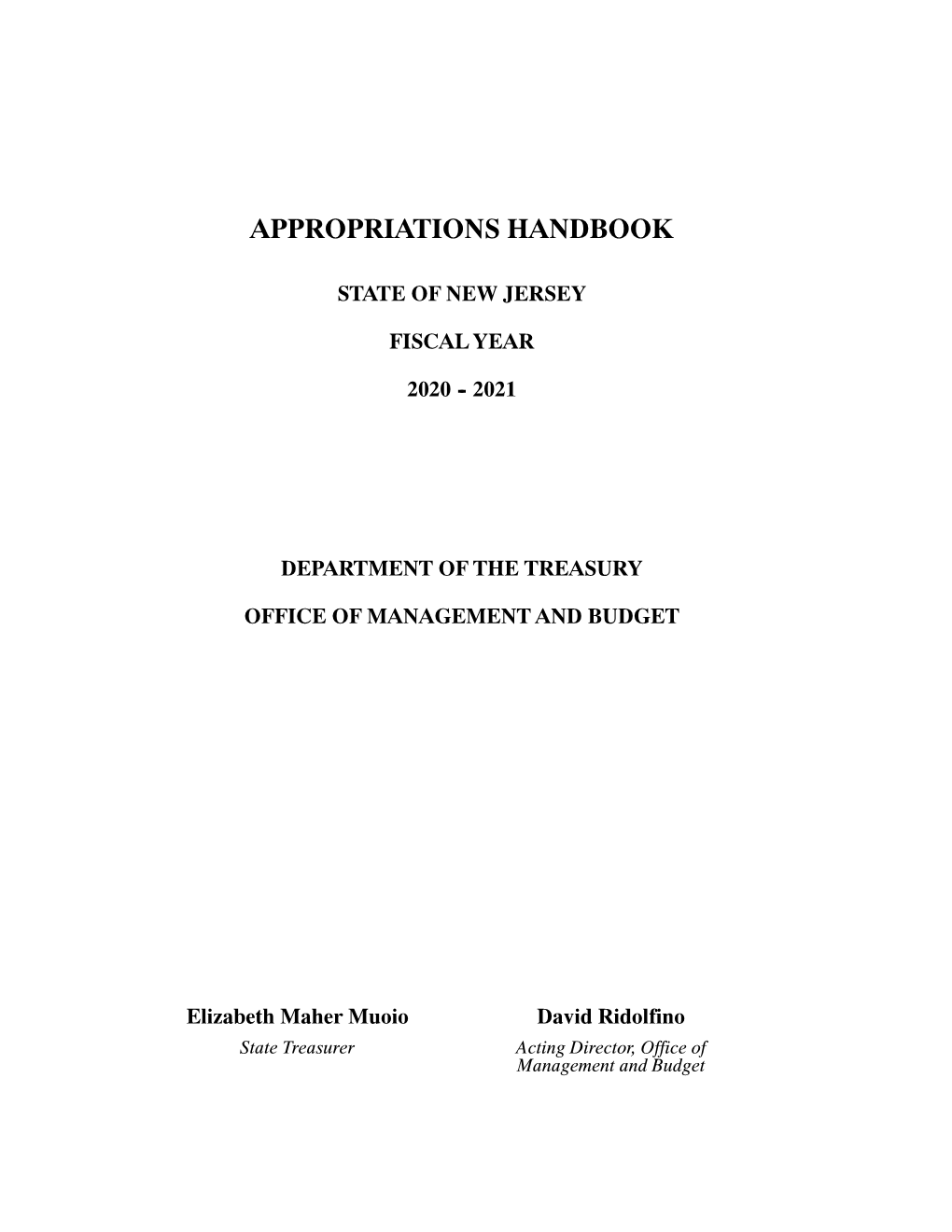 Appropriations Handbook