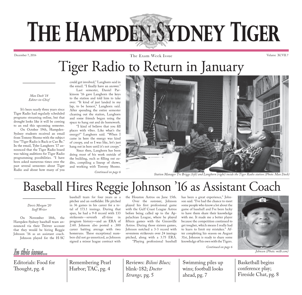 The Hampden-Sydney Tiger