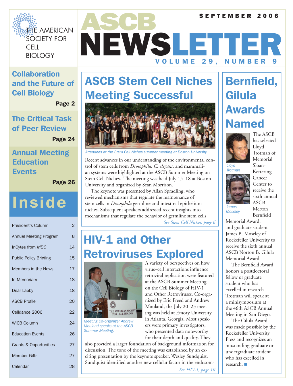 September 2006 ASCB Newsletter