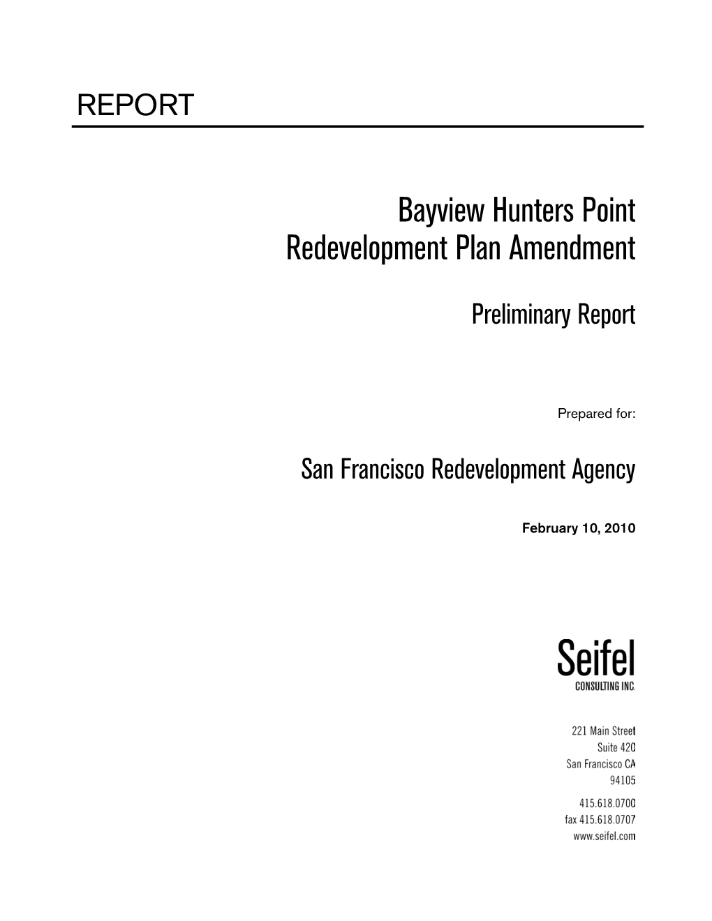 Bayview Hunters Point Redevelopment Plan Amendment