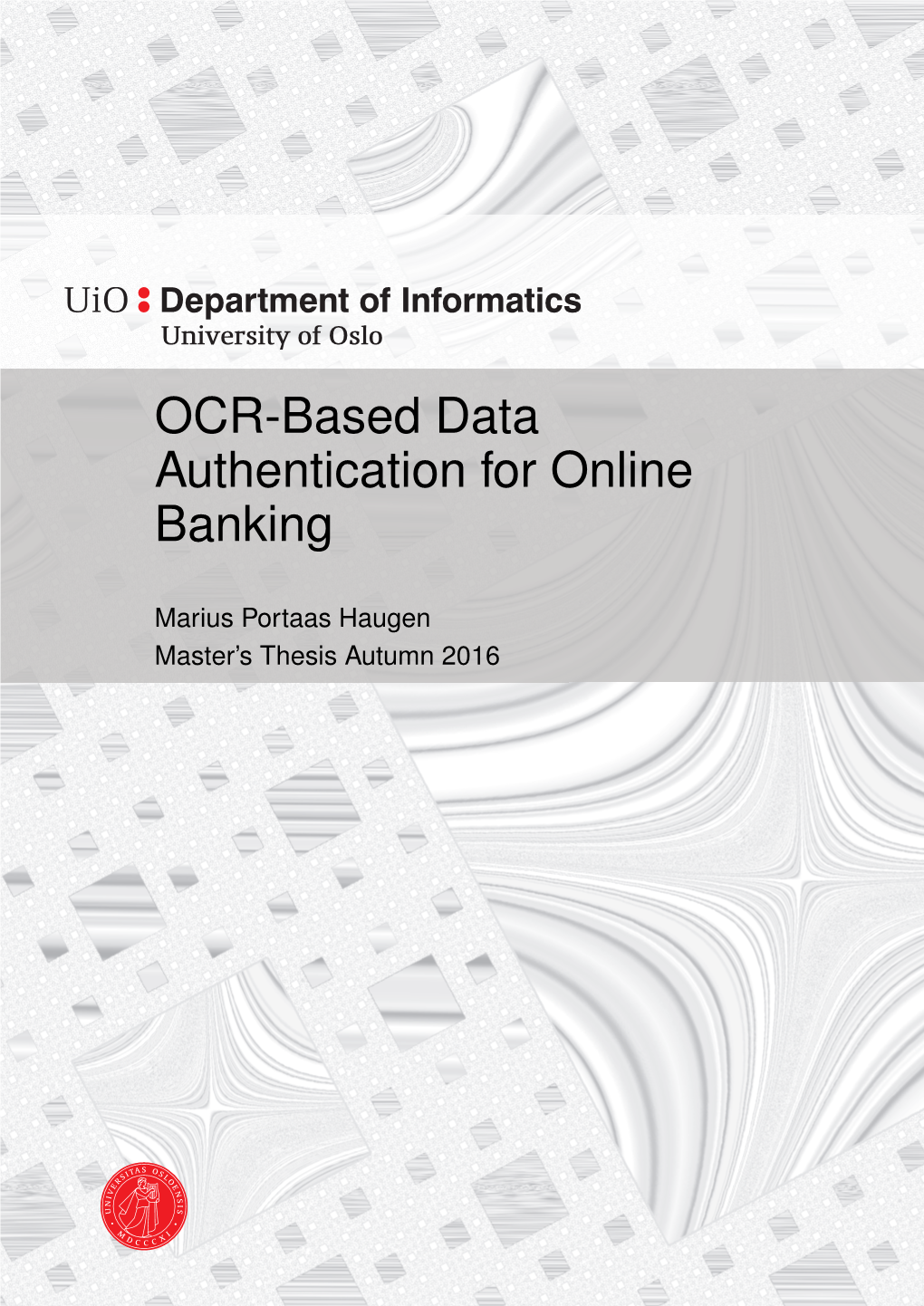 OCR-Based Data Authentication for Online Banking
