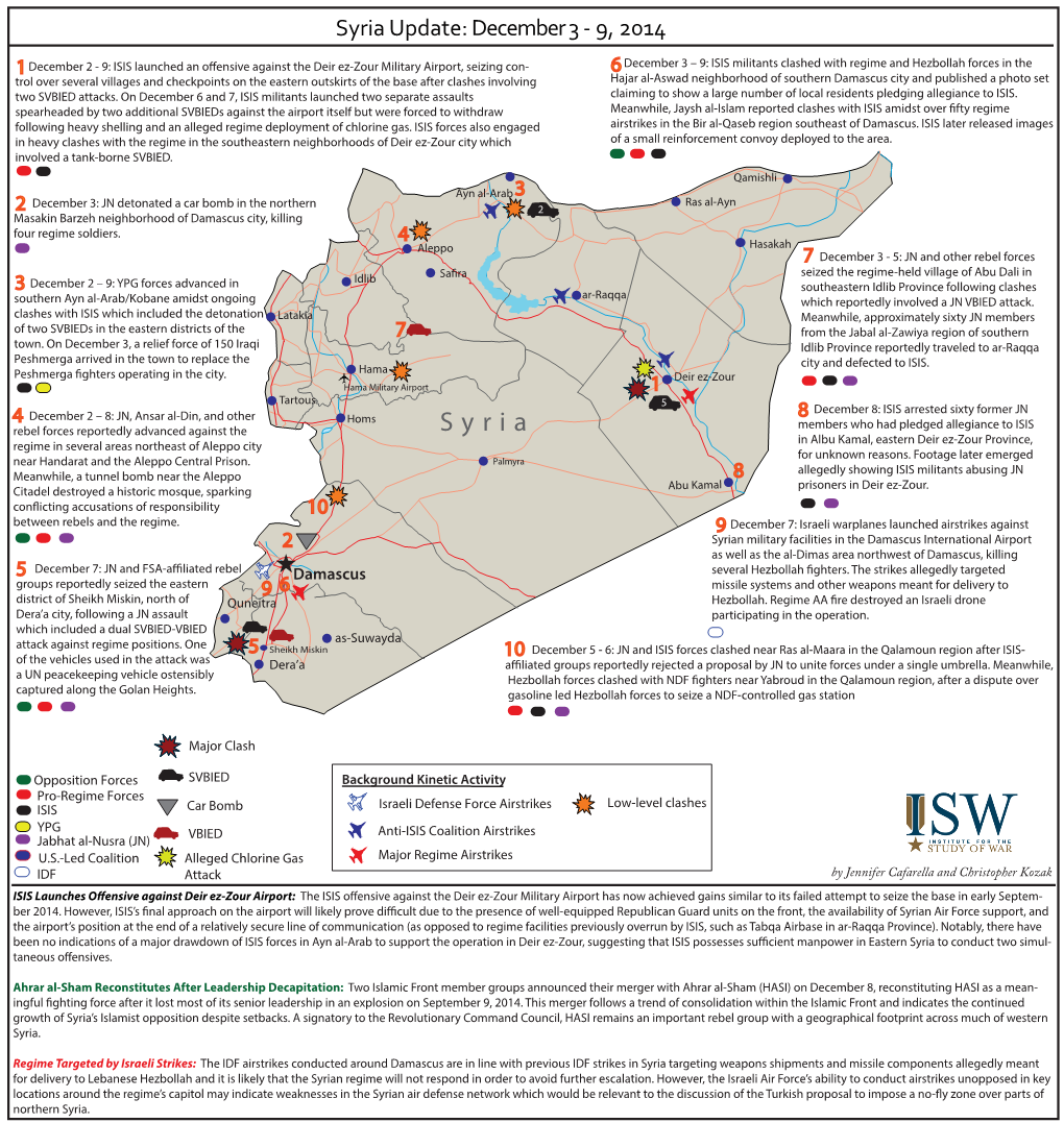 Syria SITREP MAP 2014-12-02