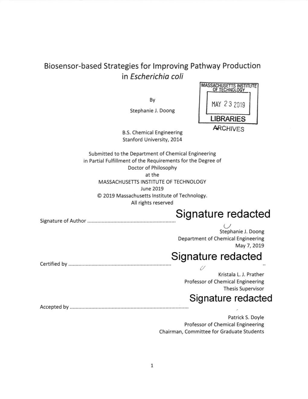 Signature Redacted Signature of Author