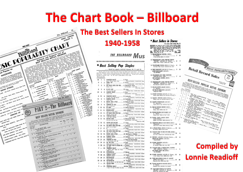 The Chart Book – Billboard the Best Sellers in Stores 1940- 1958