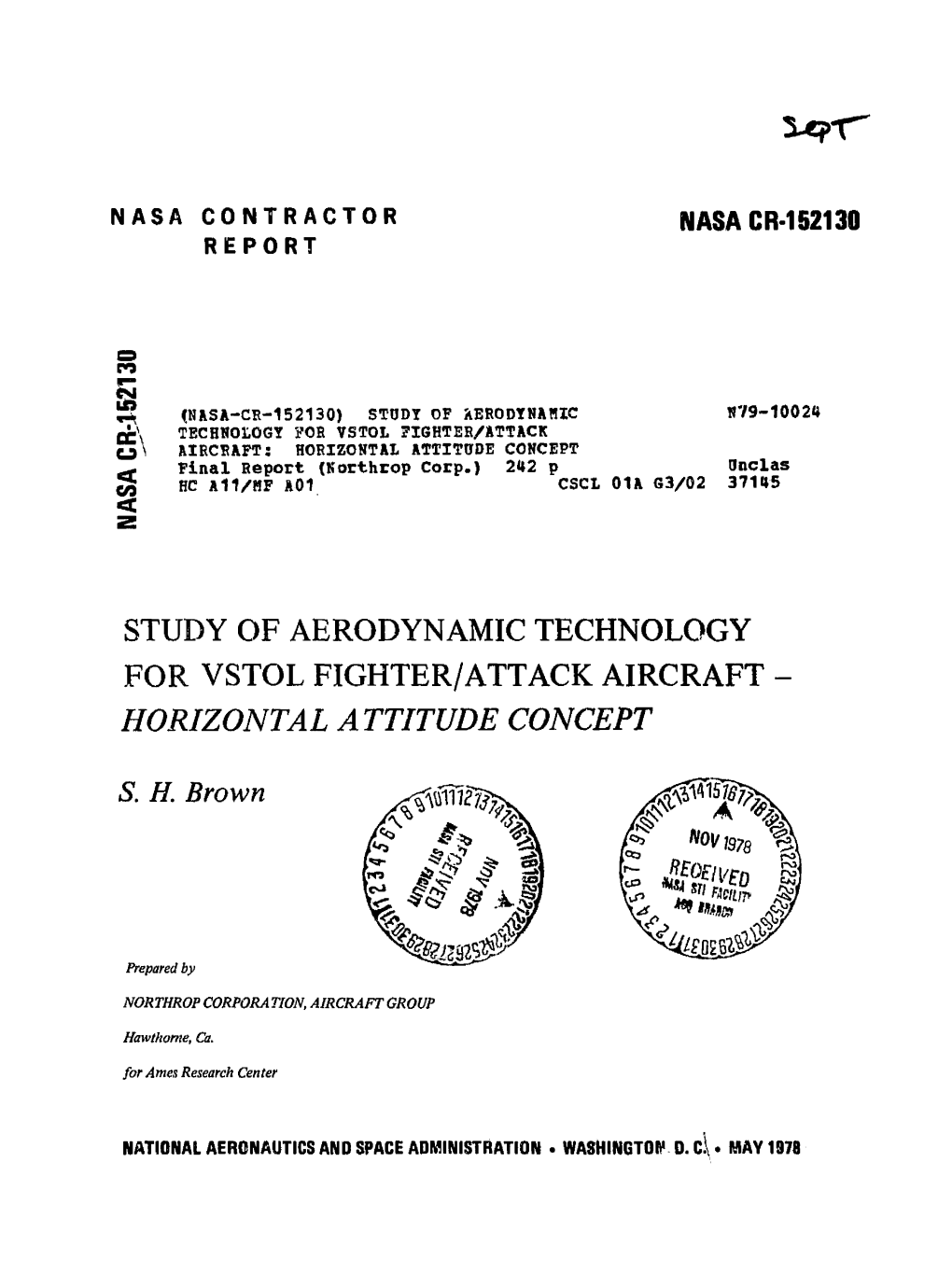 For Vstol Fighteriattack Aircraft - Horizontal a Ttitude Concept