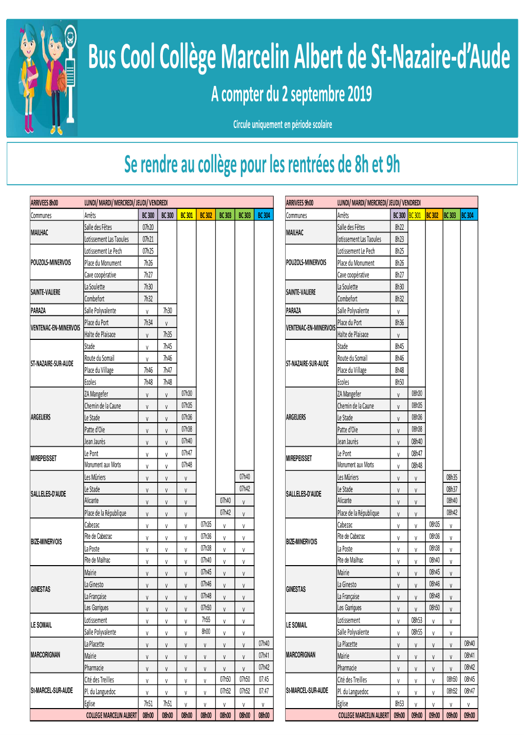 Bus Cool Collège Marcelin Albert De St-Nazaire-D'aude