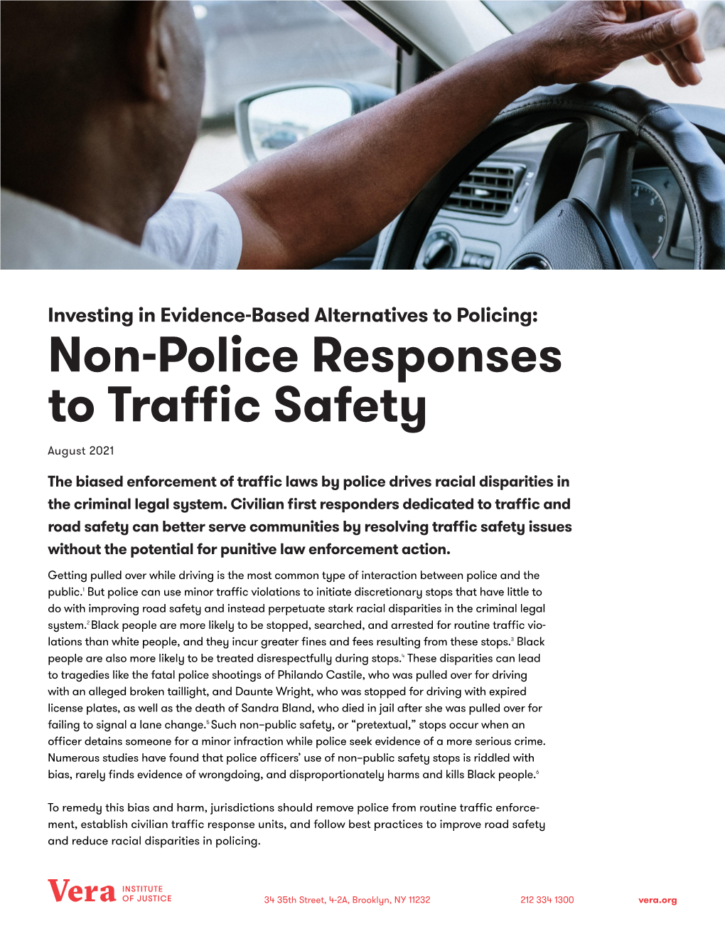 Non-Police Responses to Traffic Safety August 2021