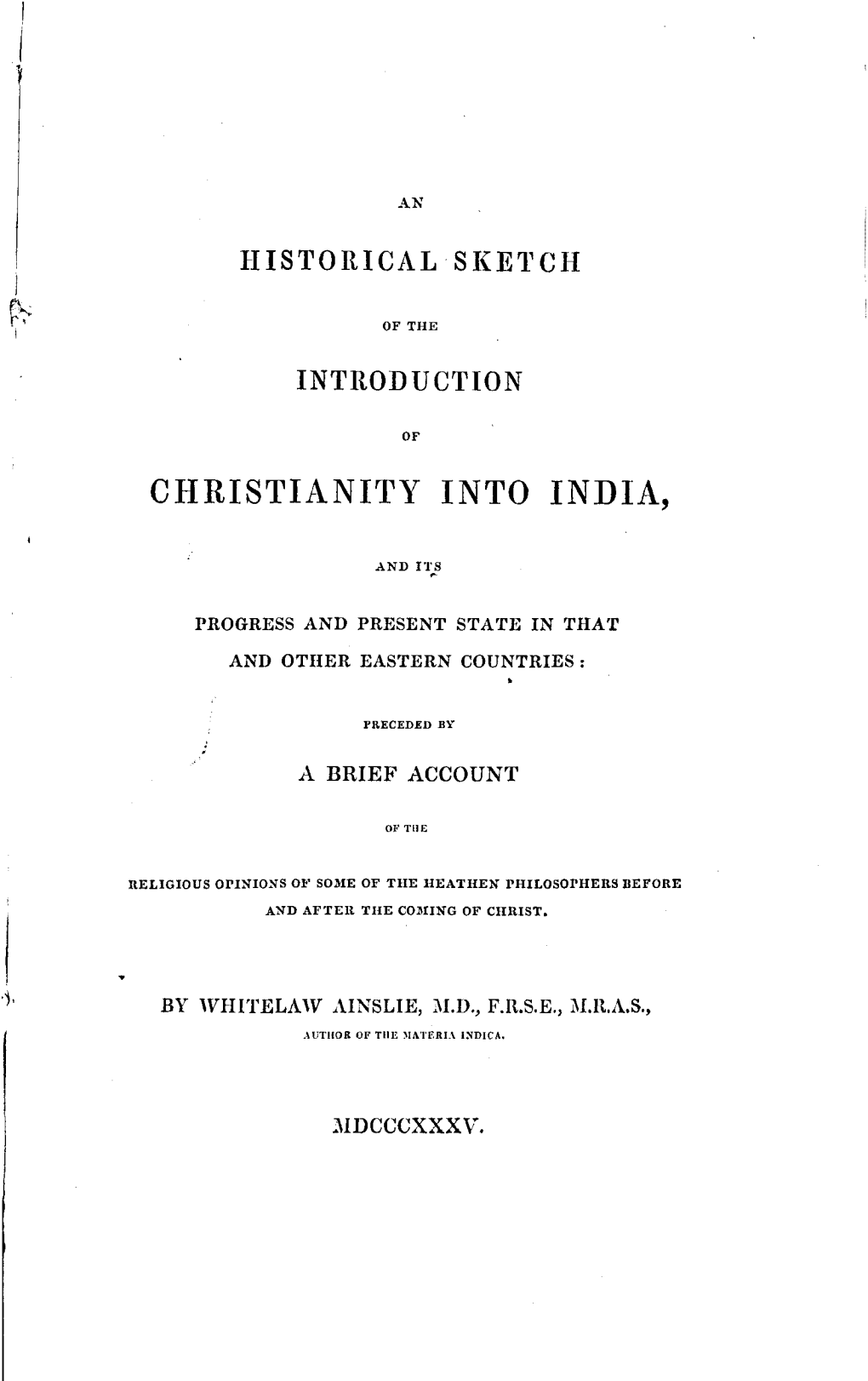 Christianity Into India