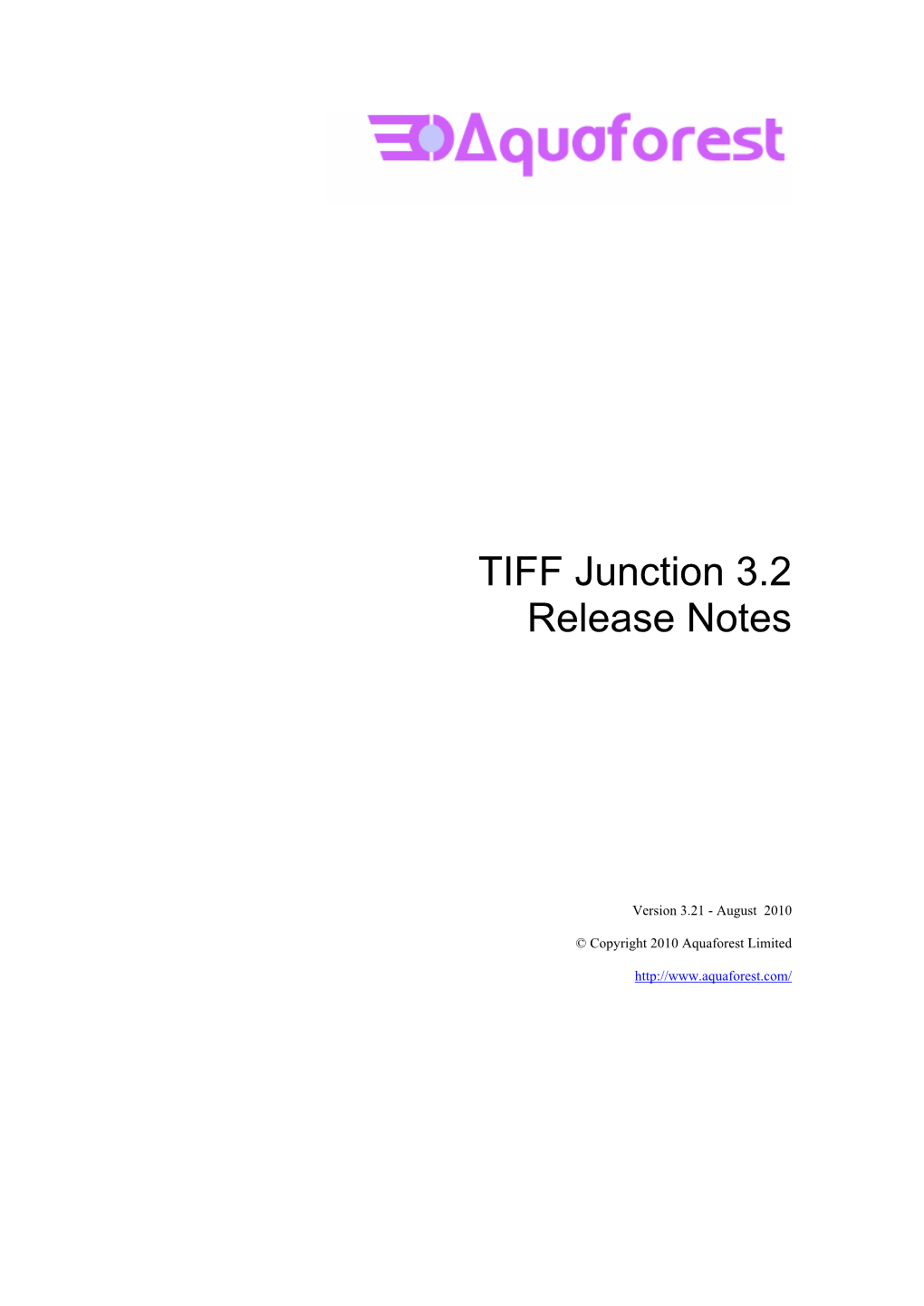 TIFF Junction 3.2 Release Notes