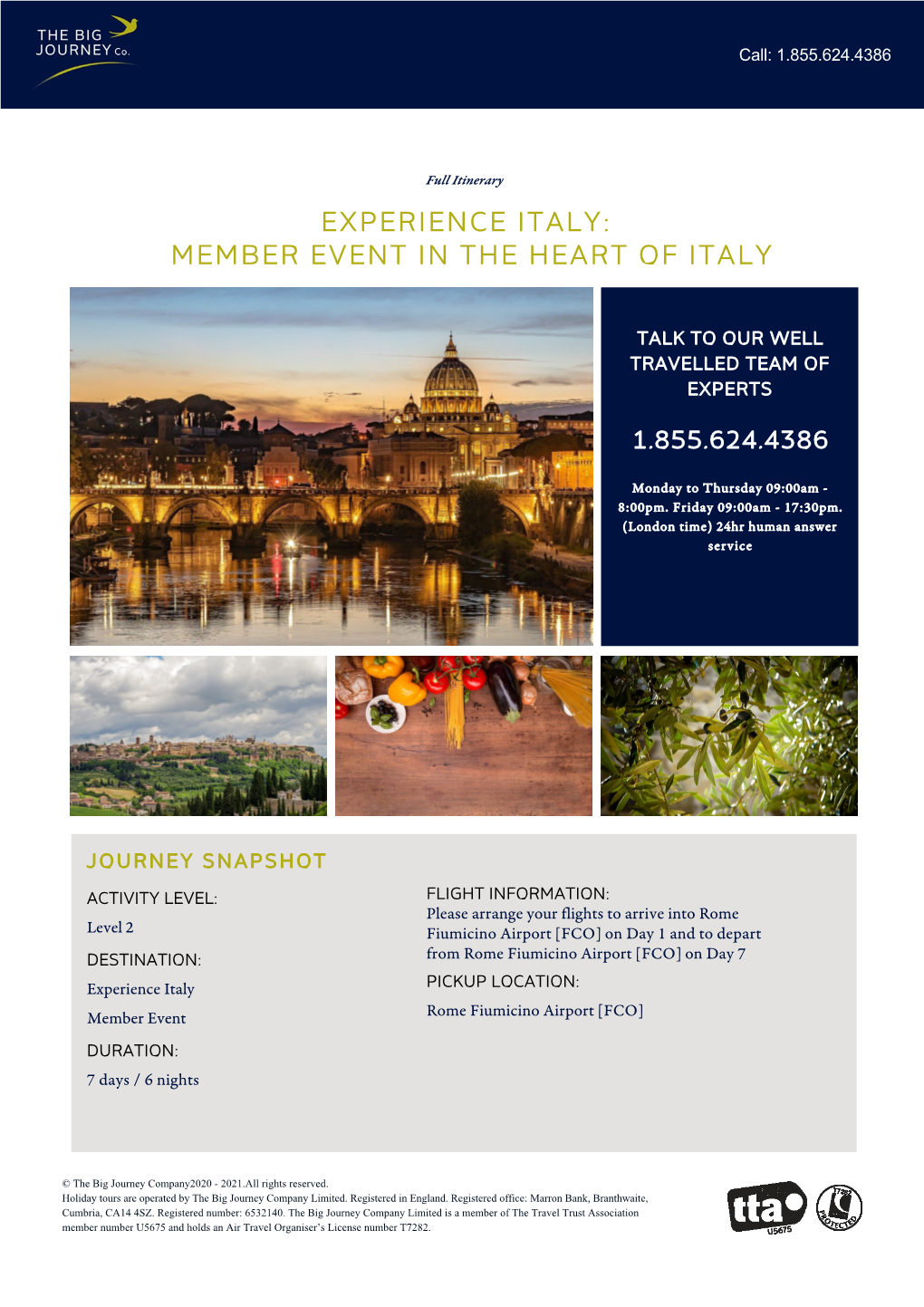 Experience Italy: Member Event in the Heart of Italy