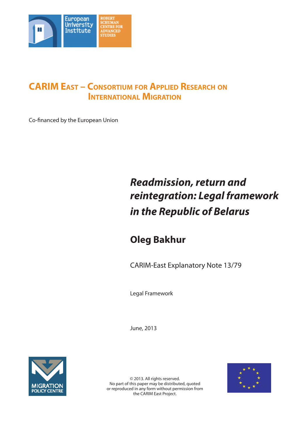 Legal Framework in the Republic of Belarus